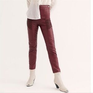 Free People Kaelin Faux Leather Moto Leggings